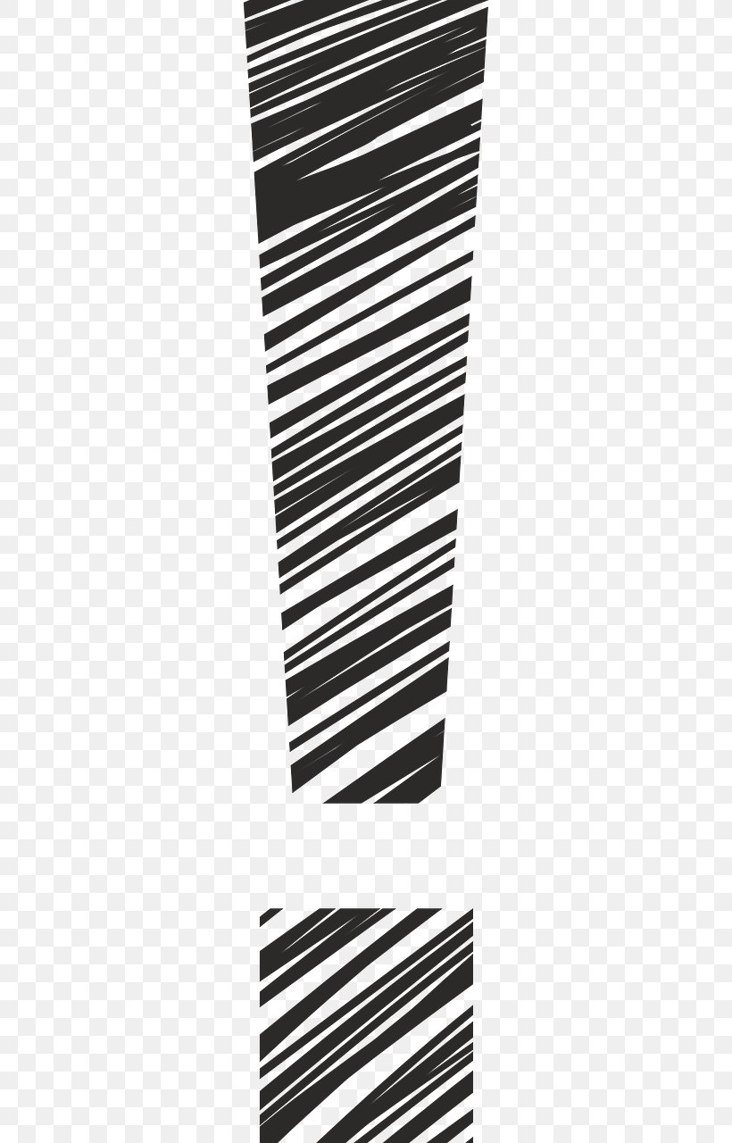 Exclamation Mark Interjection, PNG, 640x1280px, Exclamation Mark, Banco De Imagens, Black, Black And White, Click Consonant Download Free