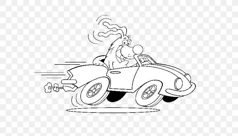 Sports Car Dog Clip Art Vector Graphics, PNG, 600x470px, Car, Artwork, Automotive Design, Black And White, Cartoon Download Free