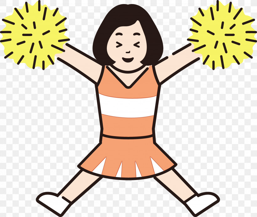 Cartoon Ōendan Pom-pom Girl Cheering, PNG, 3000x2537px, Cheering, Basketball, Cartoon, Color, Color Scheme Download Free