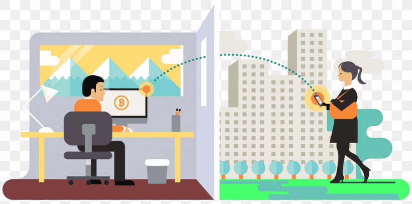 Bitcoin Blockchain Digital Currency Cryptocurrency Payment, PNG, 1310x650px, Bitcoin, Bitcoincom, Blockchain, Business, Cartoon Download Free