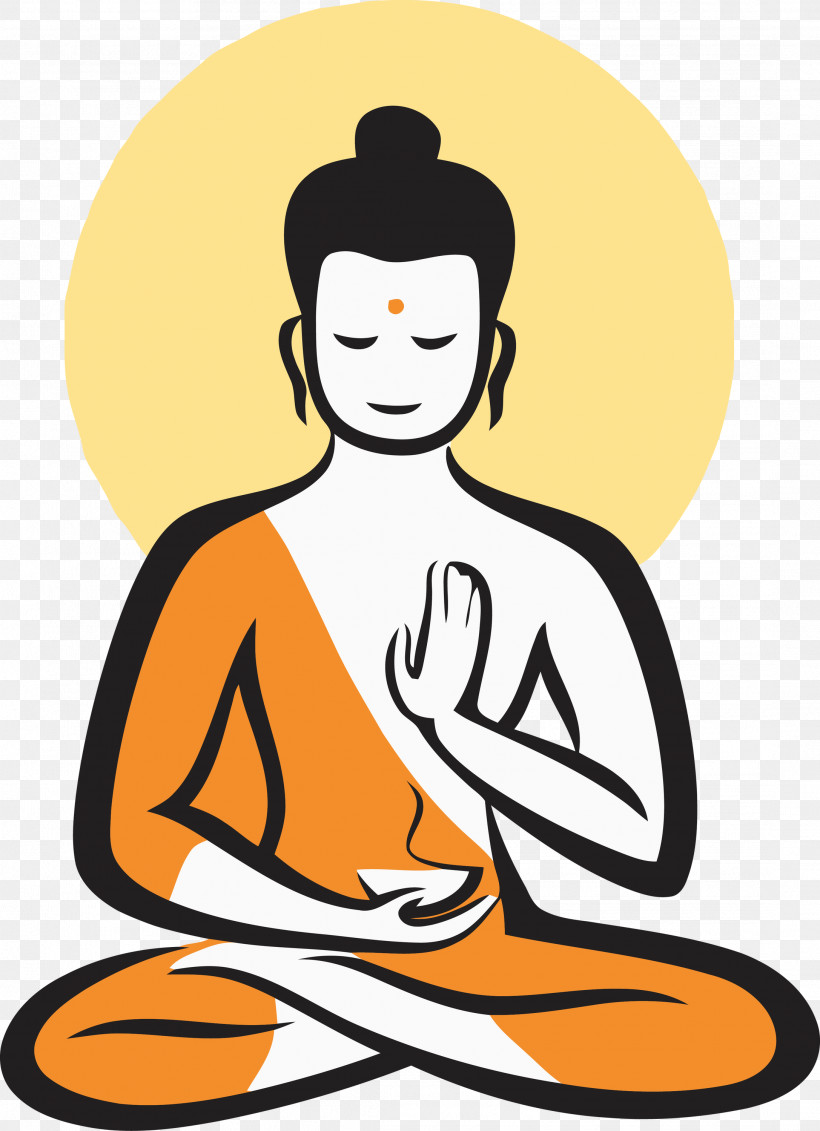 Bodhi Day Bodhi, PNG, 2174x3000px, Bodhi Day, Bodhi, Kneeling, Meditation, Orange Download Free