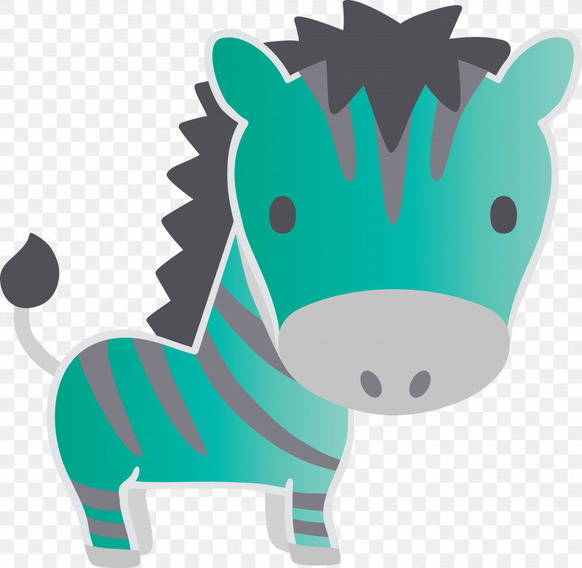 Cartoon Green Animal Figure Snout Pony, PNG, 3000x2930px, Cartoon, Animal Figure, Green, Pony, Snout Download Free