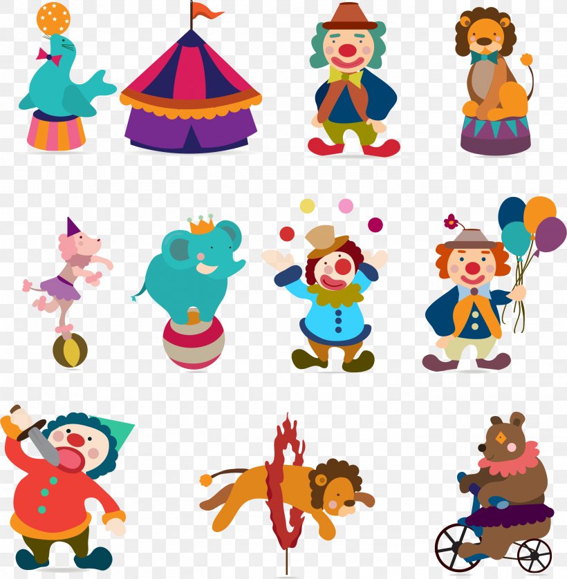 Circus Clip Art, PNG, 2801x2864px, Circus, Art, Artwork, Cartoon, Clown Download Free