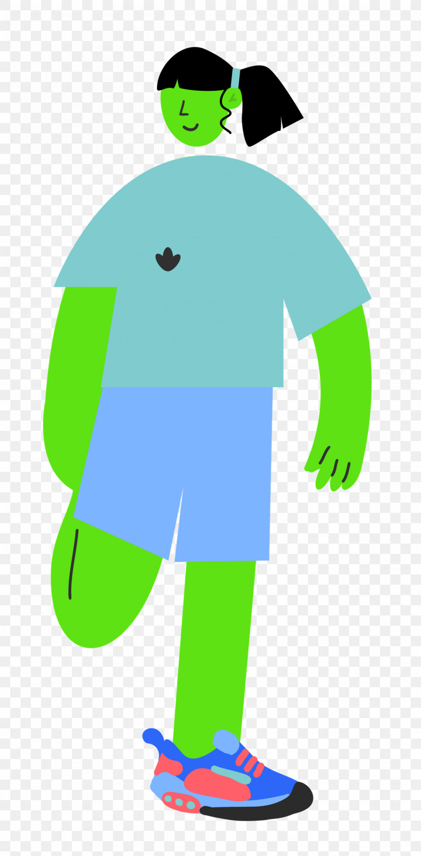 Jogging Sports, PNG, 1228x2500px, Jogging, Cartoon, Character, Fashion, Green Download Free