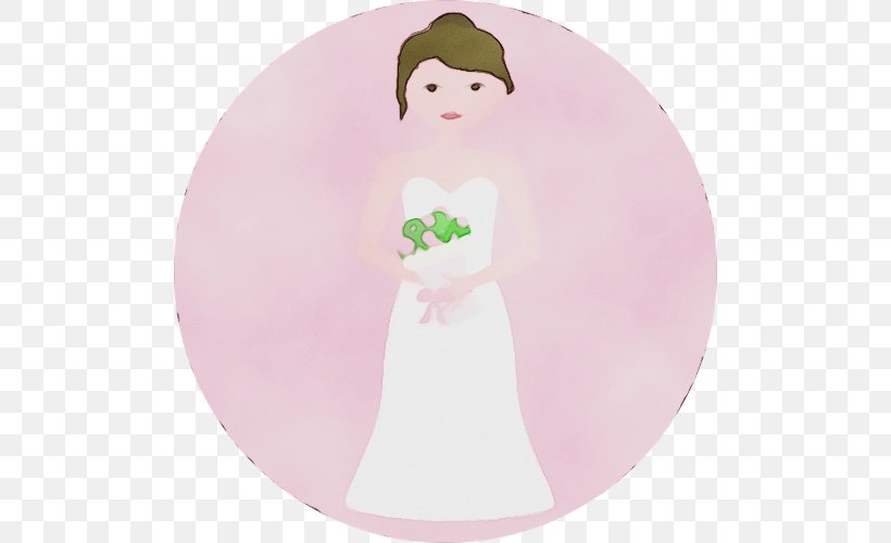 Plate Pink Dishware Cartoon Tableware, PNG, 500x500px, Watercolor, Brown Hair, Cartoon, Dishware, Fictional Character Download Free