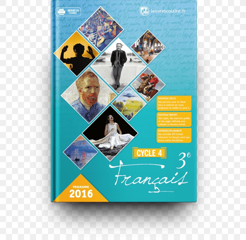 Français 3e Fleurs D'encre: Français Textbook Lelivrescolaire.fr, PNG, 626x800px, Book, Advertising, Art Paper, Brochure, French Download Free