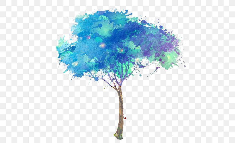 Tree Abstract Art Clip Art, PNG, 500x500px, Tree, Abstract Art, Art, Blue, Color Download Free