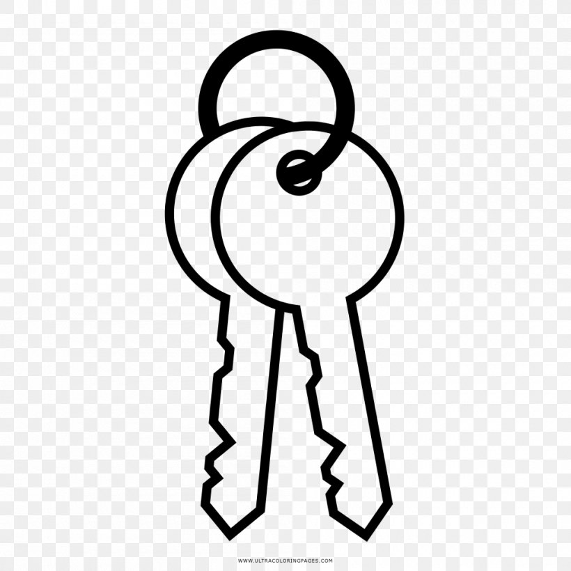 Coloring Book Drawing Key Paint, PNG, 1000x1000px, Coloring Book, Area, Artwork, Black And White, Color Download Free