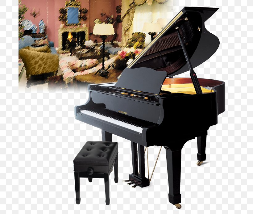 Grand Piano Kawai Musical Instruments Digital Piano, PNG, 700x693px, Watercolor, Cartoon, Flower, Frame, Heart Download Free
