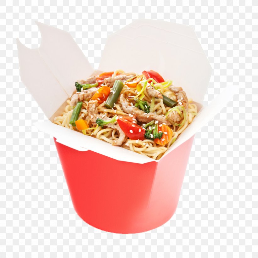 Take-out Pasta Fast Food Fried Noodles Chinese Noodles, PNG, 1000x1000px, Takeout, Asian Food, Box, Chinese Cuisine, Chinese Noodles Download Free