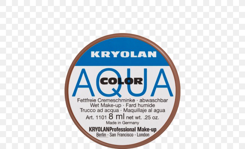 Kryolan Aqua Color Cosmetics Blue, PNG, 500x500px, Kryolan, Aqua, Black, Blue, Bluegreen Download Free