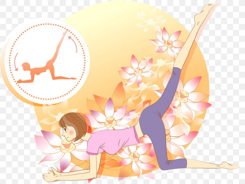 Yoga Designer Illustration, PNG, 1024x770px, Watercolor, Cartoon, Flower, Frame, Heart Download Free