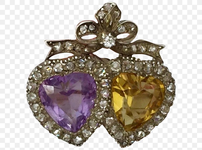 Amethyst Gemstone Jewellery Brooch Clothing Accessories, PNG, 609x609px, Amethyst, Body Jewelry, Brooch, Citrine, Clothing Accessories Download Free