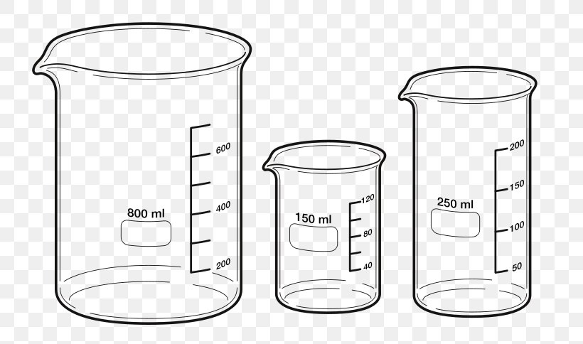 Beaker Chemistry Laboratory Flasks Erlenmeyer Flask, PNG, 800x484px, Beaker, Area, Black And White, Chemielabor, Chemistry Download Free