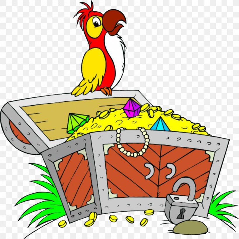Buried Treasure Parrot Clip Art, PNG, 998x1000px, Watercolor, Cartoon, Flower, Frame, Heart Download Free