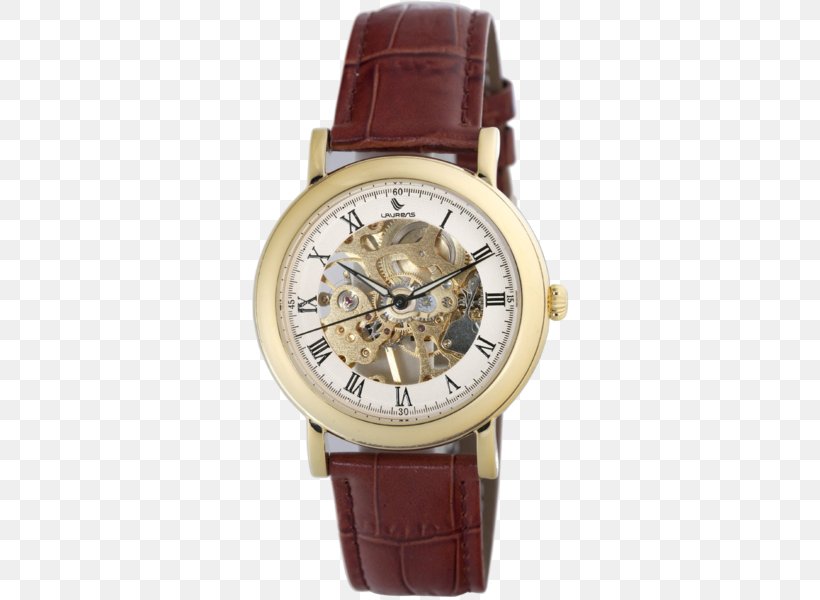 Watch Strap Laurens Skeleton Watch Mechanical Watch, PNG, 600x600px, Watch, Automatic Watch, Baume Et Mercier, Brand, Brown Download Free