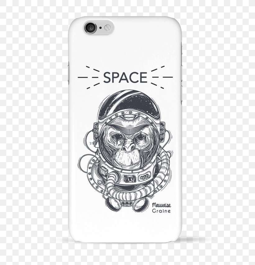 Decal Polyvinyl Chloride Monkeys And Apes In Space Sticker Chimpanzee, PNG, 690x850px, Decal, Astronaut, Black And White, Bone, Chimpanzee Download Free