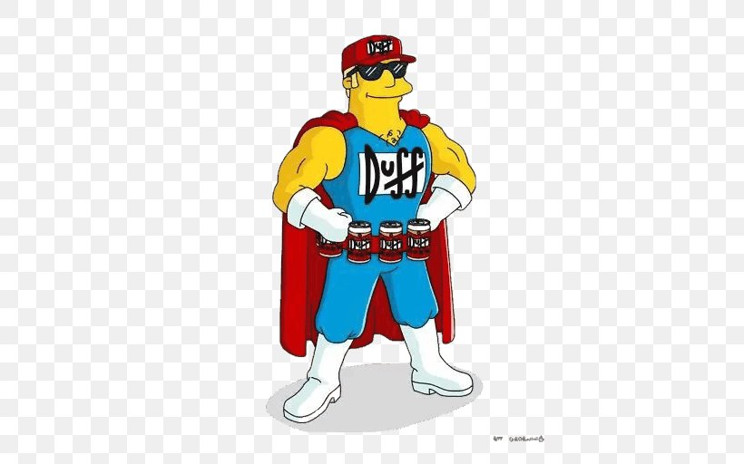 Duffman Bart Simpson Homer Simpson Moe Szyslak Duff Beer, PNG, 512x512px, Watercolor, Cartoon, Flower, Frame, Heart Download Free