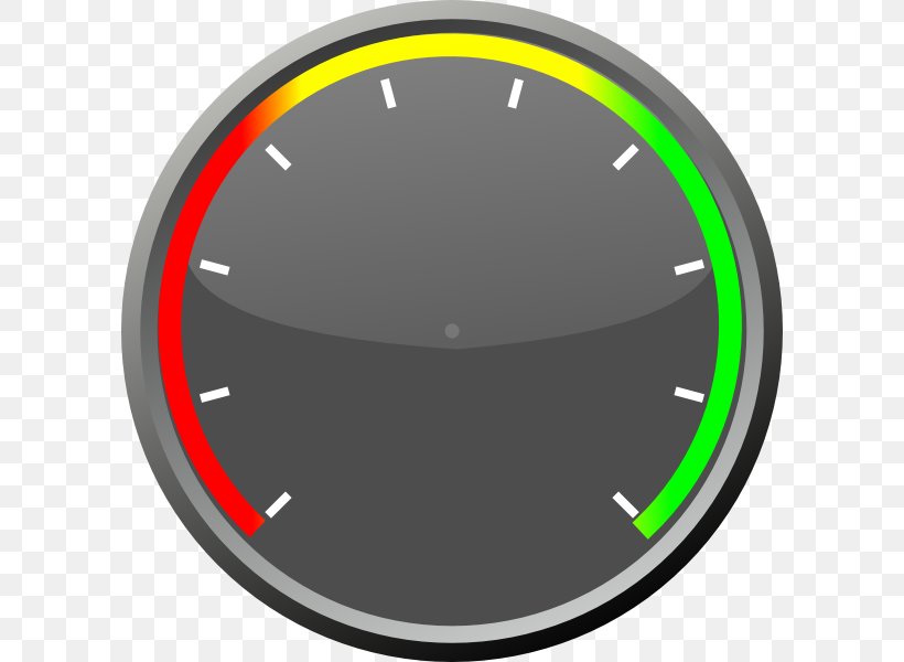 Gauge Speedometer Clip Art, PNG, 600x600px, Gauge, Area, Clock, Free Content, Fuel Gauge Download Free