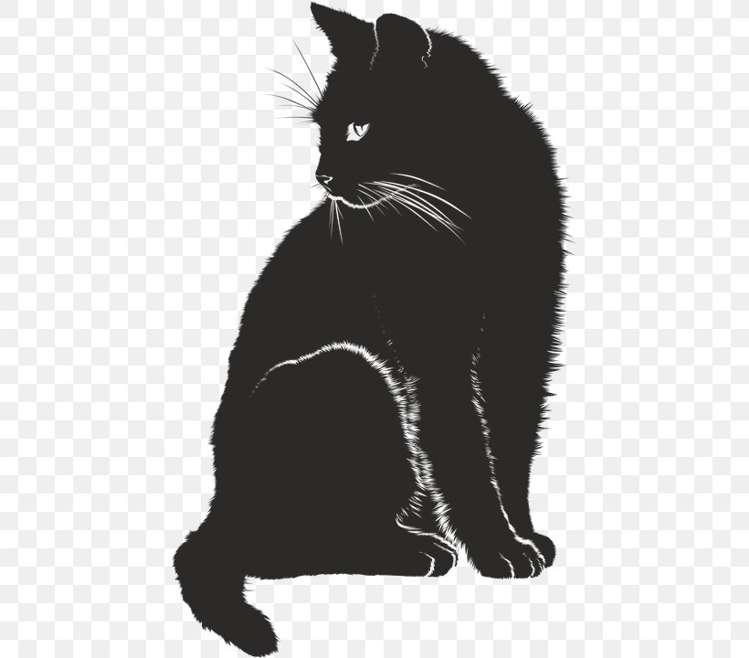 Pink Cat Kitten Silhouette Black Cat, PNG, 443x720px, Cat, Animal Shelter, Black, Black And White, Black Cat Download Free