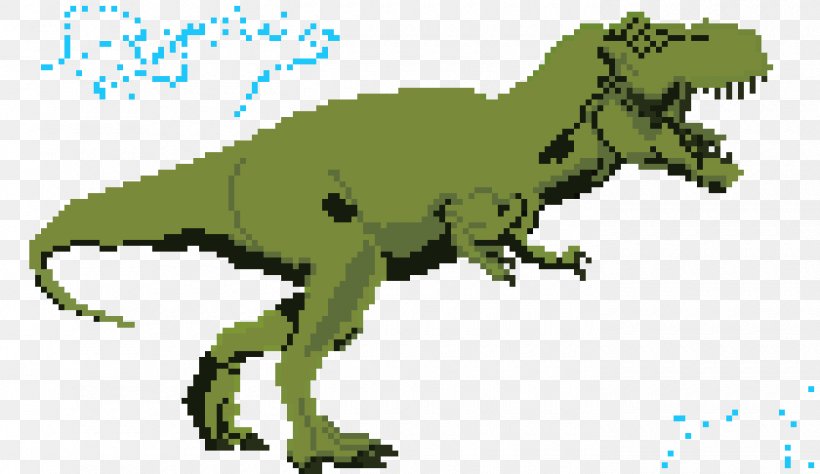 Tyrannosaurus Pixel Dinosaur Pixel Art The Dinosaur, PNG, 1400x810px, 8bit Color, Tyrannosaurus, Amphibian, Biome, Cartoon Download Free
