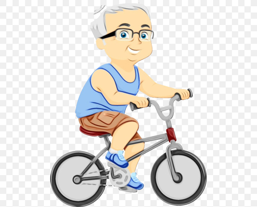 Cartoon Vehicle Cycling Male Bicycle, PNG, 500x662px, Watercolor, Bicycle, Bicycle Handlebar, Bicycle Wheel, Cartoon Download Free