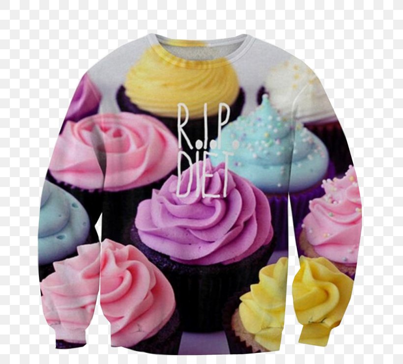 Cupcake Frosting & Icing Sweater T-shirt Food, PNG, 700x740px, Cupcake, All Over Print, Bluza, Buttercream, Cake Download Free