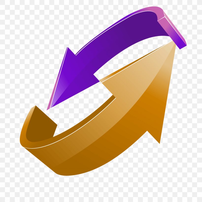 Gold Ring Purple Double Arrow Perspective, PNG, 1000x1000px, 3d Computer Graphics, Three Dimensional Space, Diagram, Product Design, Purple Download Free