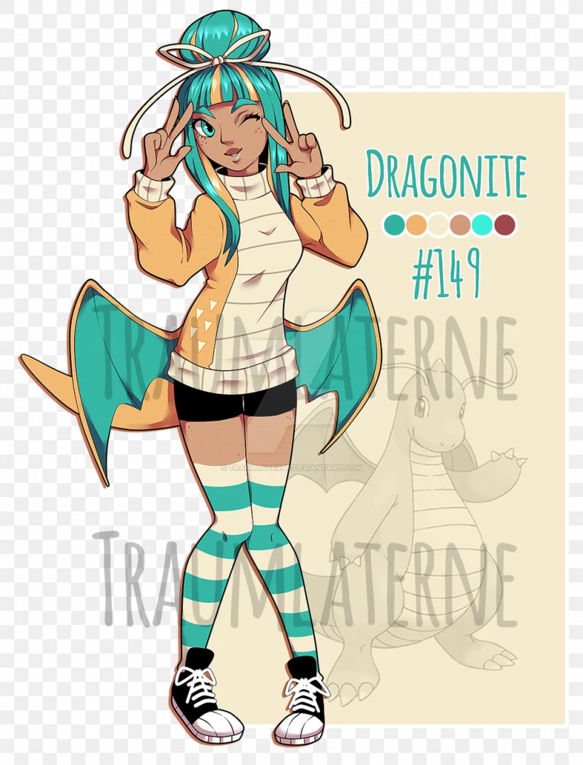 Moe Anthropomorphism Dragonite Dragonair DeviantArt, PNG, 1024x1345px, Moe Anthropomorphism, Art, Artist, Artwork, Clothing Download Free