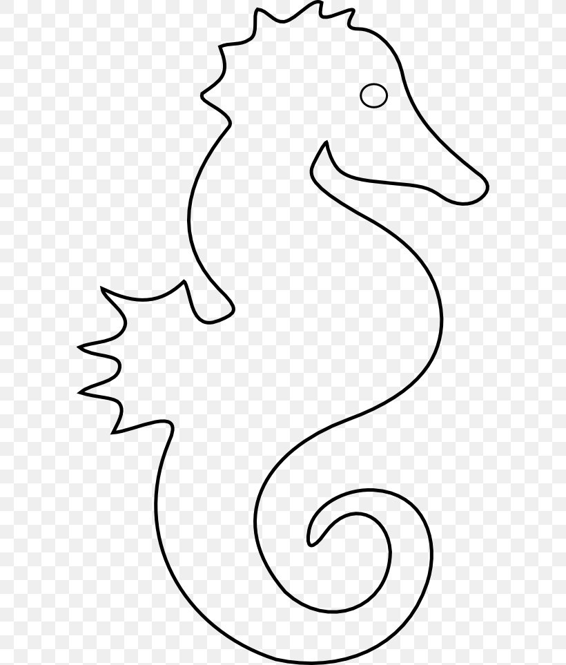 Mister Seahorse Coloring Book Child Clip Art, PNG, 598x963px, Seahorse, Adult, Area, Beak, Black And White Download Free