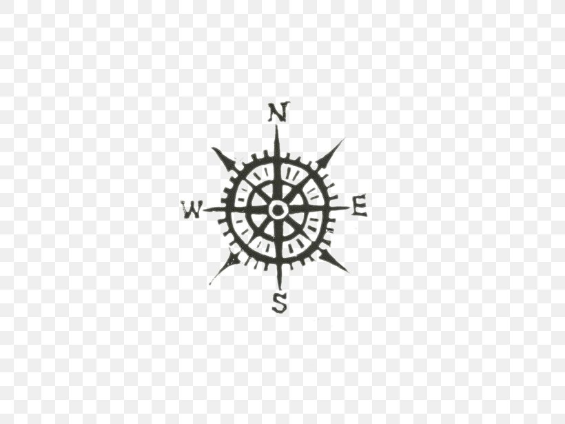 Compass Rose Cardinal Direction Wall Decal Clip Art, PNG, 500x615px, Compass, Black And White, Cardinal Direction, Compass Rose, Decal Download Free