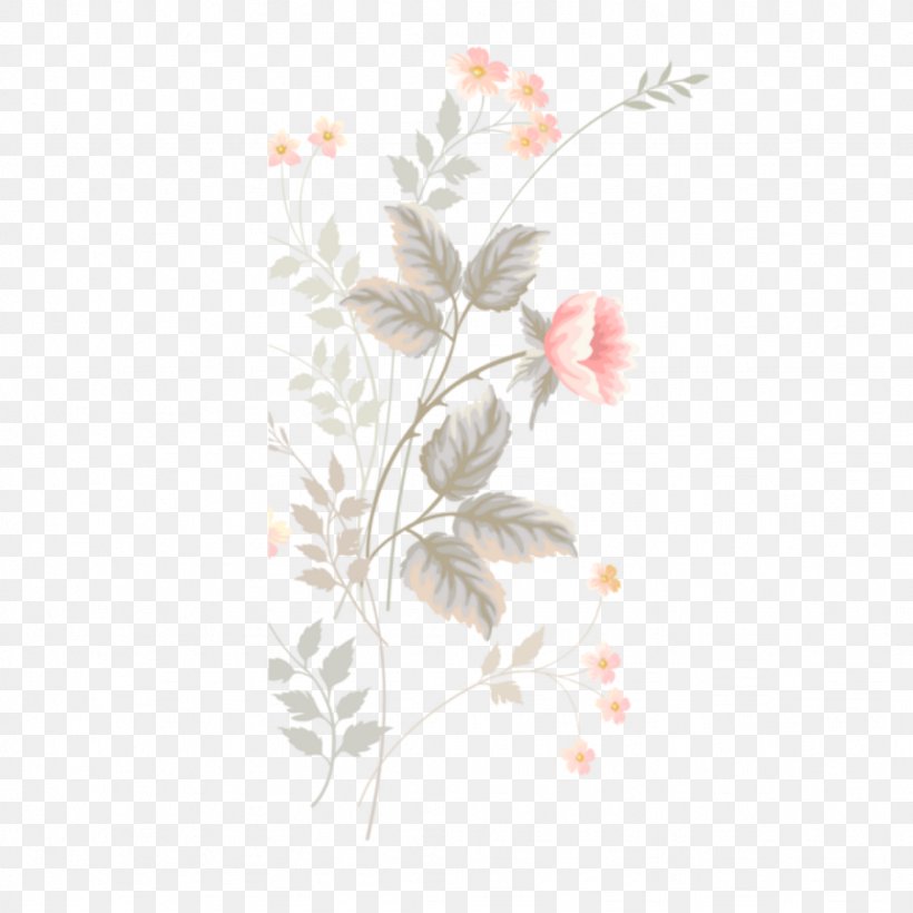 Rose Flower Drawing, PNG, 1024x1024px, Floral Design, Branch, Color, Drawing, Flower Download Free