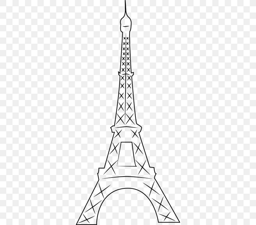 Eiffel Tower Drawing CN Tower, PNG, 360x720px, Eiffel Tower, Area, Artwork, Black And White, Cn Tower Download Free