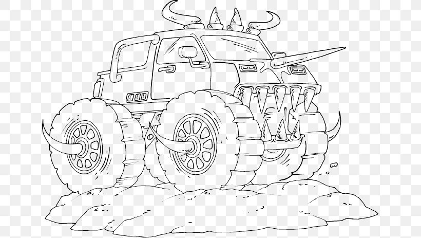 Monster Truck Coloring Book Grave Digger Bigfoot, PNG, 655x463px, Monster Truck, Artwork, Automotive Design, Batman, Bigfoot Download Free