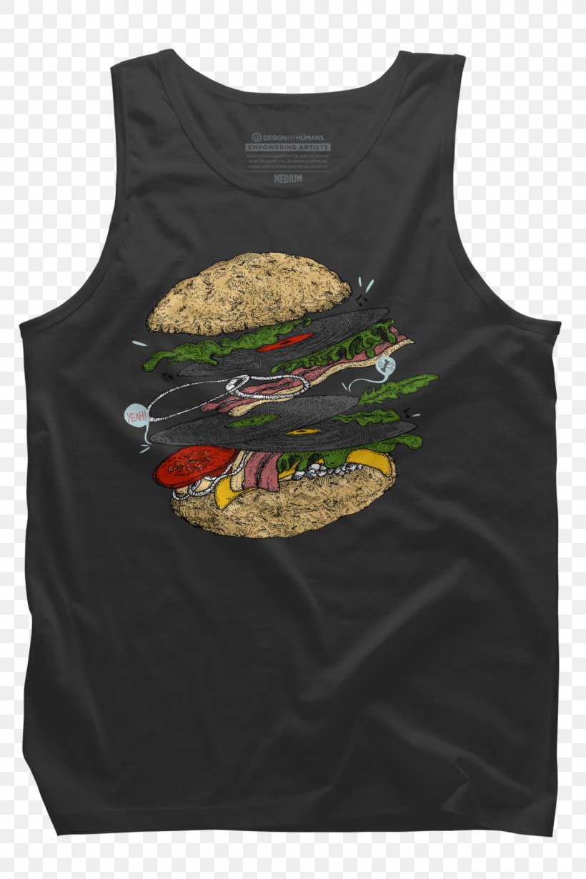 T-shirt Samsung Galaxy S5 Sleeveless Shirt Hamburger Canvas Print, PNG, 1200x1800px, Tshirt, Art, Black, Black M, Canvas Download Free