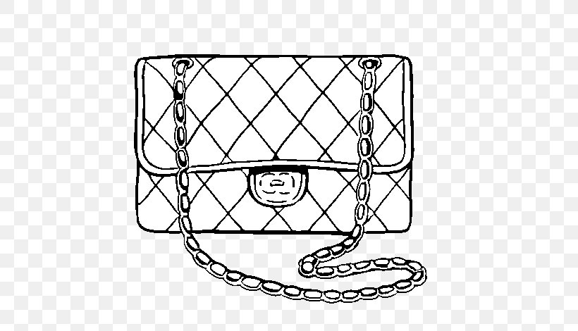 Chanel No. 5 Coloring Book Handbag, PNG, 600x470px, Chanel, Area, Auto Part, Bag, Black And White Download Free