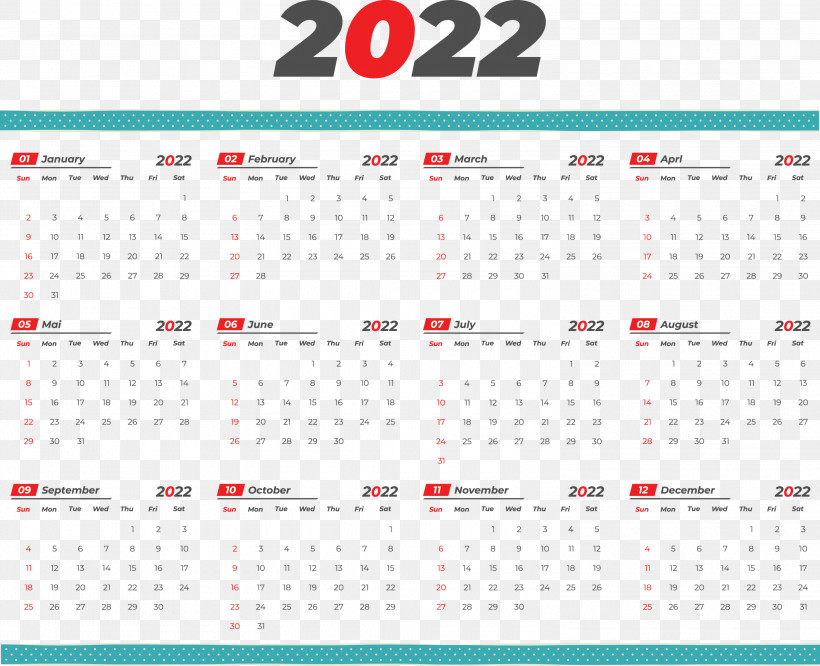 2022 Yearly Calendar Printable 2022 Yearly Calendar Template, PNG, 3000x2439px, Line, Calendar System, Geometry, Mathematics, Meter Download Free