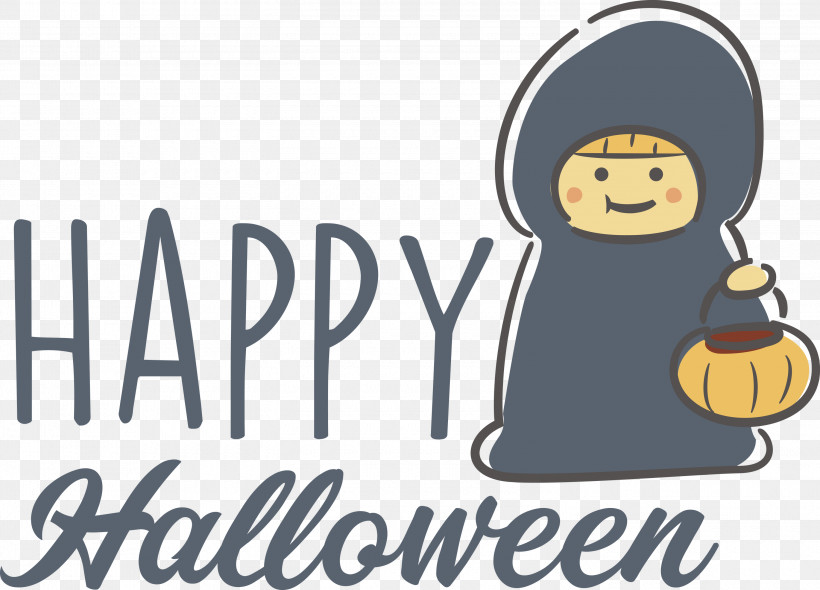 Happy Halloween, PNG, 3000x2159px, Happy Halloween, Behavior, Cartoon, Character, Geometry Download Free