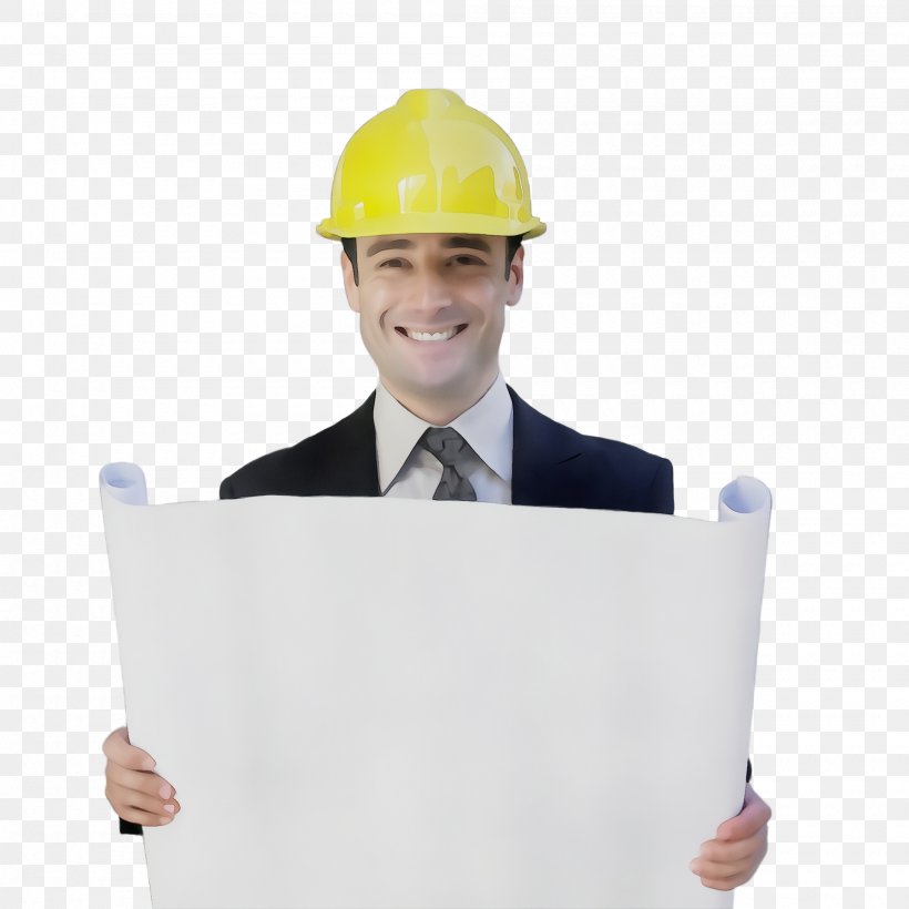 Hard Hat Personal Protective Equipment Engineer Hat Construction Worker, PNG, 2000x2000px, Watercolor, Construction Worker, Engineer, Fashion Accessory, Hard Hat Download Free