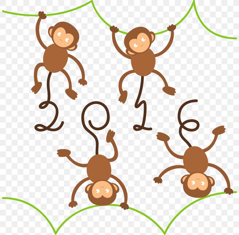 Monkey Download Clip Art, PNG, 806x807px, Monkey, Artwork, Branch, Chinese New Year, Fictional Character Download Free