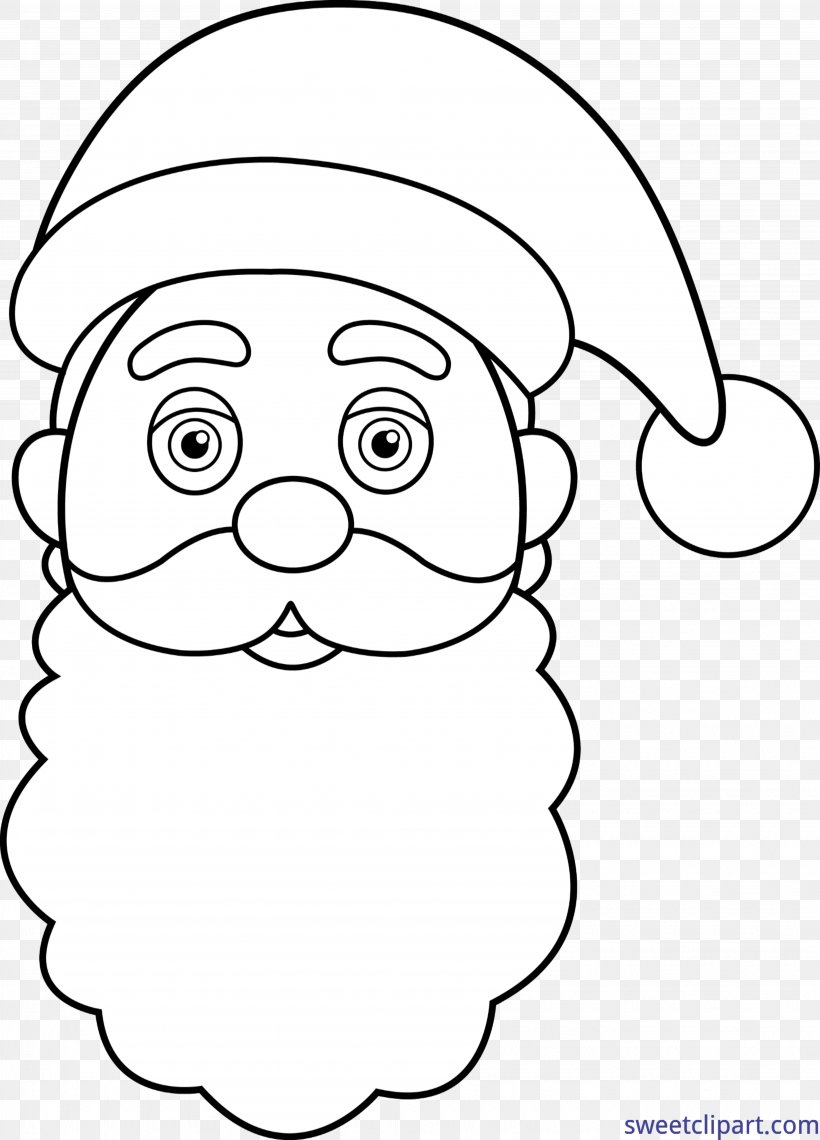 Santa Claus Clip Art Line Art Drawing Image, PNG, 4095x5696px, Watercolor, Cartoon, Flower, Frame, Heart Download Free