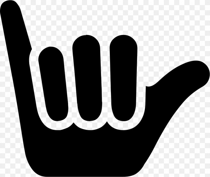 Shaka Sign Gesture Aloha Surfing Hawaiian, PNG, 981x830px, Shaka Sign, Aloha, Black And White, Brand, Finger Download Free