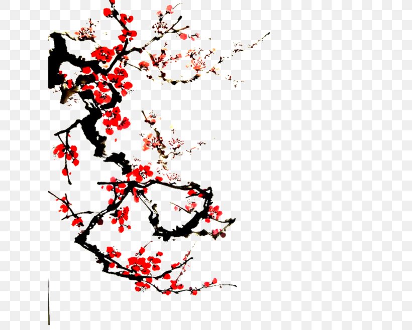 Ink Wash Painting Plum Blossom, PNG, 658x658px, Ink Wash Painting, Area, Art, Branch, Cherry Blossom Download Free