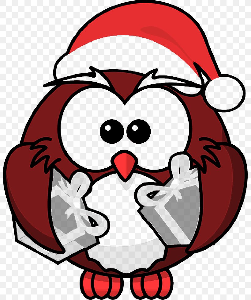 Owl Santa Claus Vector Graphics Christmas Day Clip Art, PNG, 800x978px, Owl, Animal, Bird, Birthday, Cartoon Download Free