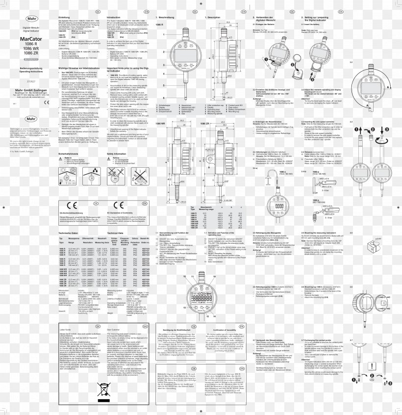 Product Manuals Mahr GmbH User Document, PNG, 3666x3784px, Product Manuals, Area, Black And White, Diagram, Document Download Free