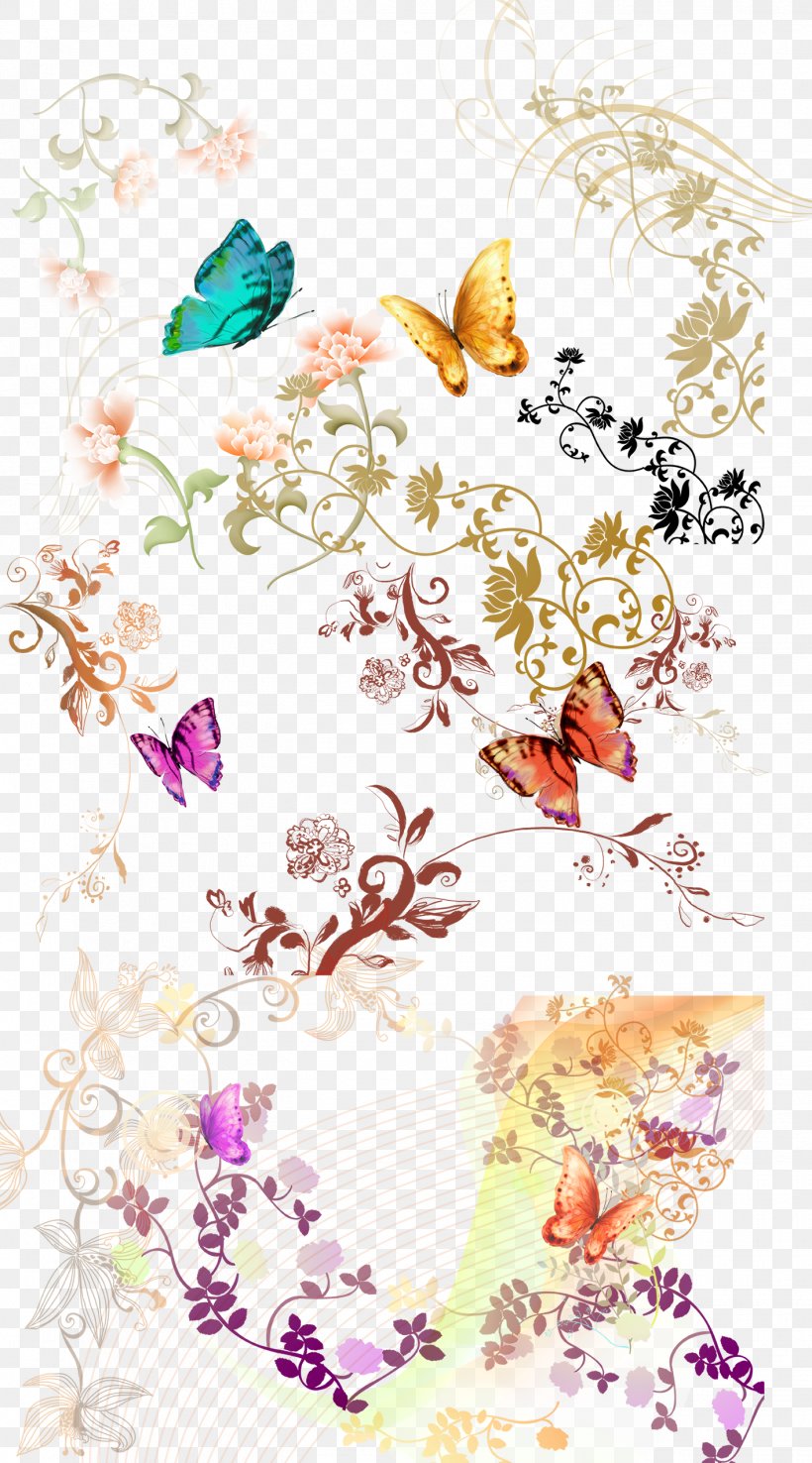 Butterfly Download Pattern, PNG, 1417x2551px, Butterfly, Art, Artwork, Branch, Creative Arts Download Free