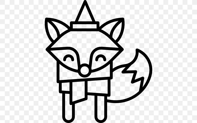 Clip Art, PNG, 512x512px, Fox, Animal, Black, Black And White, Headgear Download Free