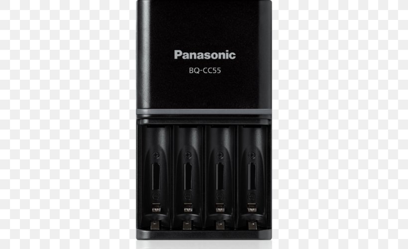 Battery Charger Eneloop Electric Battery Rechargeable Battery Panasonic, PNG, 500x500px, Battery Charger, Aa Battery, Aaa Battery, Brush, Cosmetics Download Free