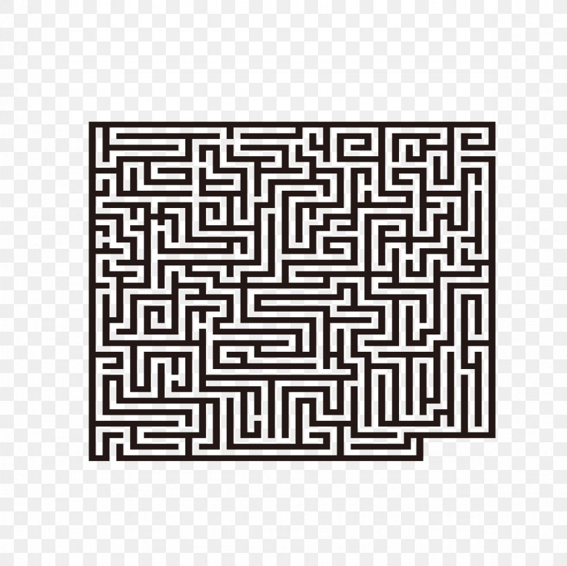 Computer Mouse Maze Labyrinth, PNG, 1181x1181px, Computer Mouse, Area, Black, Black And White, Concept Download Free