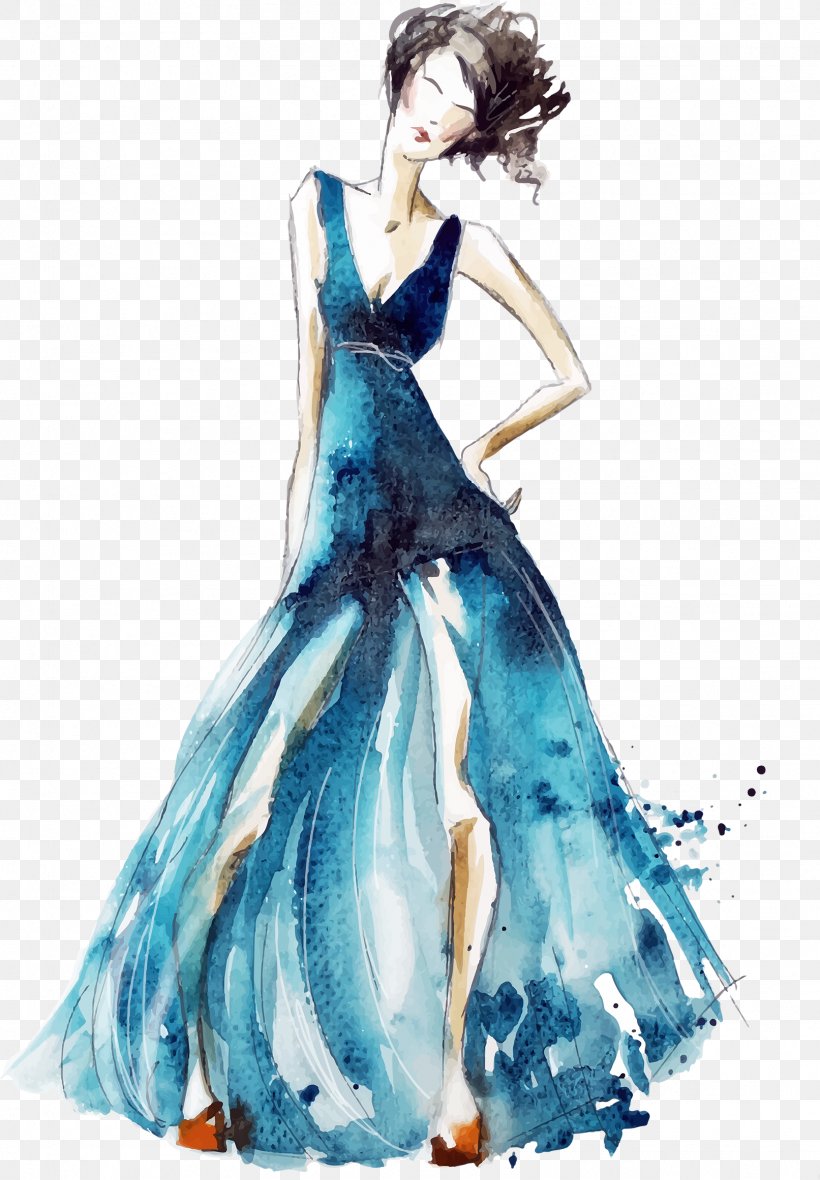 Fashion Illustration Drawing Illustration, PNG, 1613x2323px, Watercolor, Cartoon, Flower, Frame, Heart Download Free